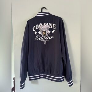 Crooks & Castles Navy Jacket with White Stripes